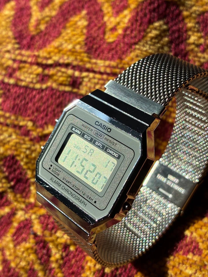 Casio Collection Watch A700WEM7AEF 35mm Silver Case Stainless Steel Strap Unisex, photo 2 of 4