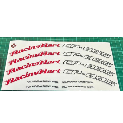 RACING HART CP035 WHEELS DECALS STICKERS REPLACEMENT SET KIT REPRODUCTION