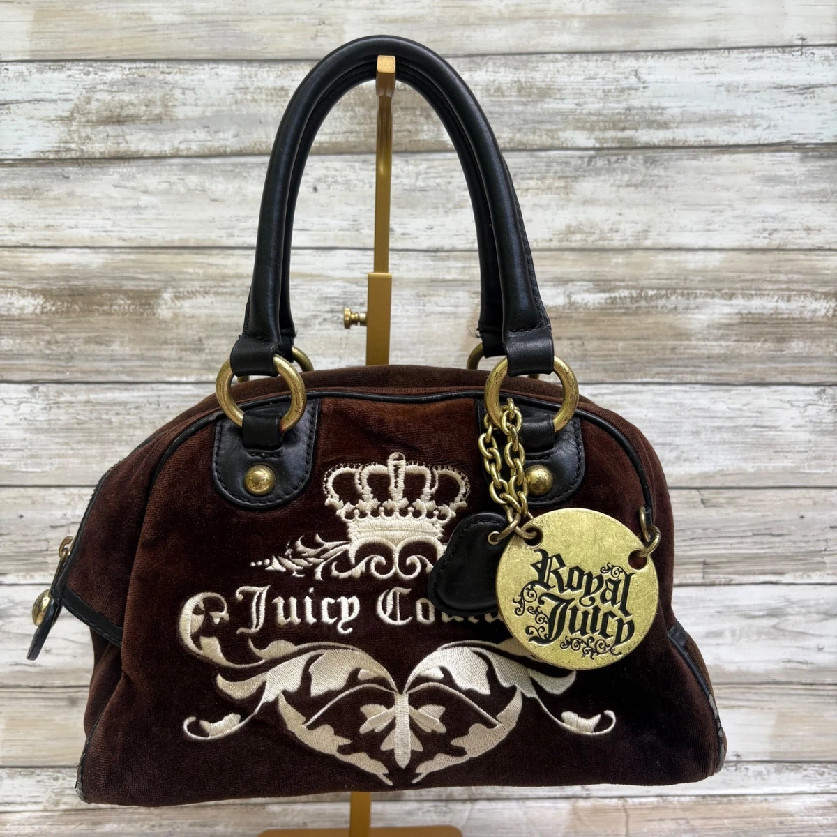 Juicy Couture Cotton Exterior Brown Bags & Handbags for Women for