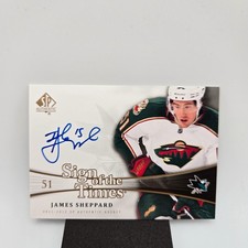 James Sheppard 2011-12 Sign Of The Times SOTT Auto SP Authentic Wild / Sharks