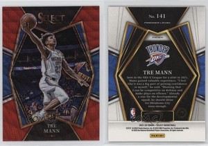 2021-22 Panini Select Premier Level Red Wave Prizm Tre Mann #141 Rookie RC