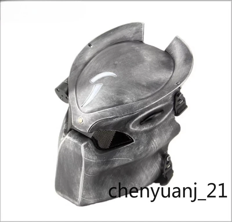 Predator Mask LED Protective Outdoor Game Helmet Cosplay Prop Halloween Costume - Image 2 of 4
