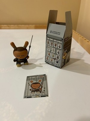 Dunnys by Kidrobot,  by Huck Gee, Sanjuro the Ronin , with box and card