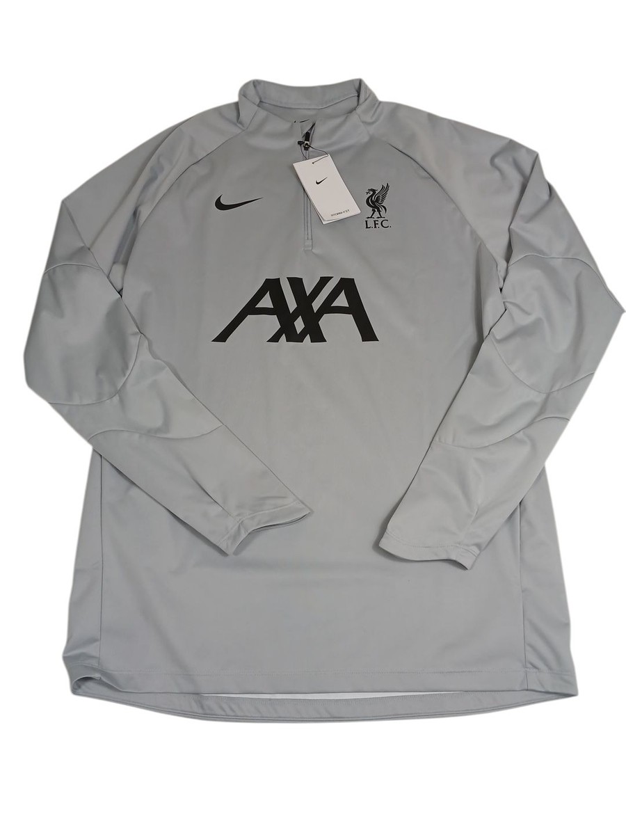 NIKE Liverpool FC Strike 1/4 Zip Drill Top SZ L Mens Wolf Gray 