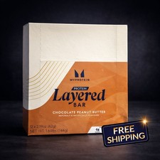 MyProtein Layered Protein Bar Chocolate Peanut Butter 12 Bars