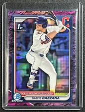 TRAVIS BAZZANA 2024 BOWMAN CHROME DRAFT #BDC-1 FUCHSIA LUNAR REFRACTOR 119/199