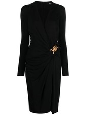 Versace Black Medusa '95 Midi Dress. Size 42/M