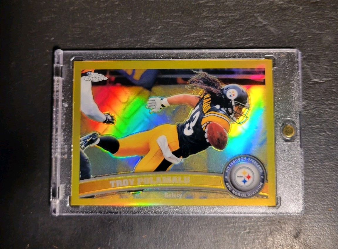 2011 Topps Chrome - Troy Polamalu #180 Gold Refractor 44/50