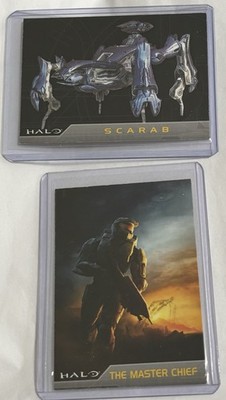HALO The Master Chief P1 And Scarab P2 Trading Card TOPPS 2007 SET Of 2 NEW