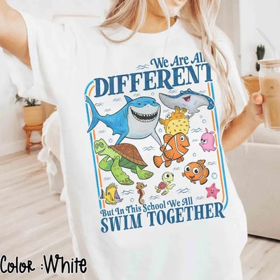 We All Swim Together Shirt, Autism Acceptance Graphic Tee, School Teacher Shirt