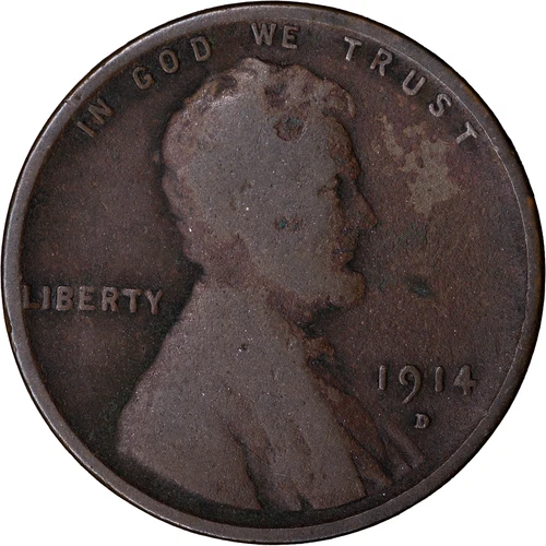 1914 D 1c Lincoln Wheat Cent ~ Good Details