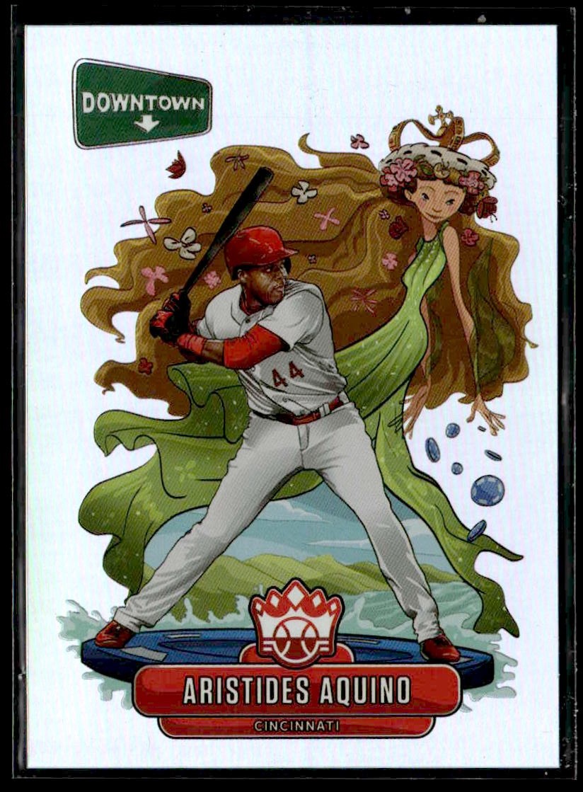 2020 Panini Diamond Kings Aristides Aquino #D14 Downtown Cincinnati Reds