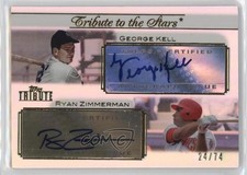 2011 Tribute to the Stars Dual 24/74 George Kell Ryan Zimmerman Auto HOF b8h