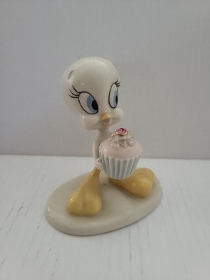 Vintage Lenox Porcelain Tweety Bird- A Present from Tweety ~pink Stone