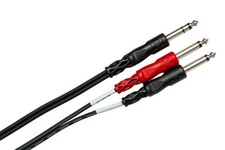 1 M Insert Y Hosa Cable 1/4" TRS To Dual 1/4" TS