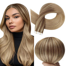 Balayage Tape in Hair Extensions 14Inch Remy Human Hair Tape in Extensions Color