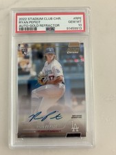 2022 Stadium Club Chrome Ryan Pepiot Auto Gold Refractor 8/50 #RPE PSA10