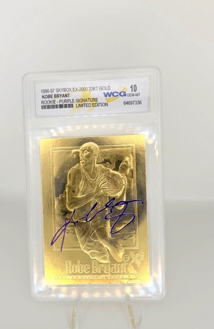 1996-97 Skybox 23K Gold Kobe Bryant Rookie Purple Signature GEM-MT