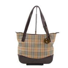 Burberry Tan and Brown Plaid Tote