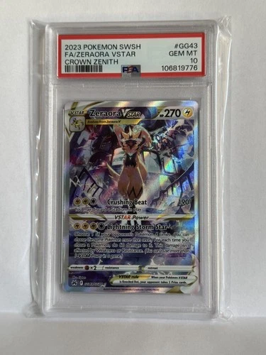 PSA 10 Zeraora VSTAR GG43/GG70 Crown Zenith Ultra Rare Holo - Pokemon TCG
