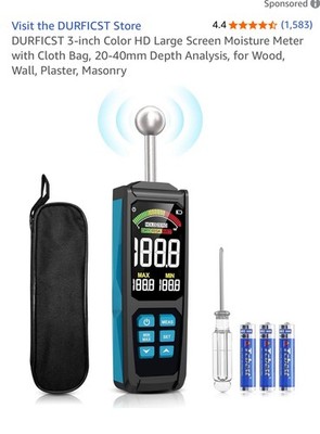 Moisture Meter for Wood & Building Materials - Light & Compact
