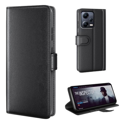 ECHT LEDER Handy Hülle für Xiaomi Redmi Note 12 5G Lederhülle Klapphülle 9H Glas