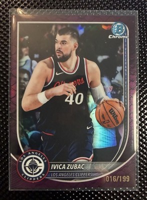 2025-26 Bowman - Chrome Ivica Zubac #BCV-120 Fuchsia Reptilian Refractor /199