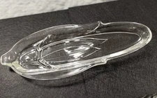 Corn on the Cob Clear Glass Dish Set of 8 – Butter Roll Plate Lot Vintage