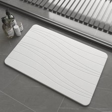 Fast Drying Stone Bath Mats for Bathroom, Non-Slip Diatomaceous Earth Bath Mat,