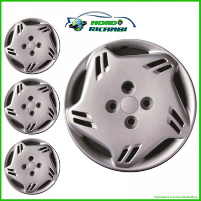Serie 4 Bolzen - 4 Radkappen 14 Für Fiat Punto Star 98- >