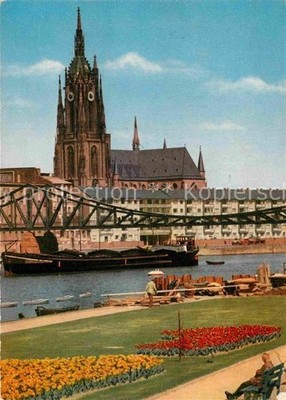 Frankfurt Main Iron Bridge Cathedral