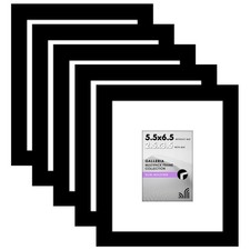 Americanflat 5.5x6.5 Picture Frame with Plexiglass - Set of 5 - Use as 2.5x3.5 F