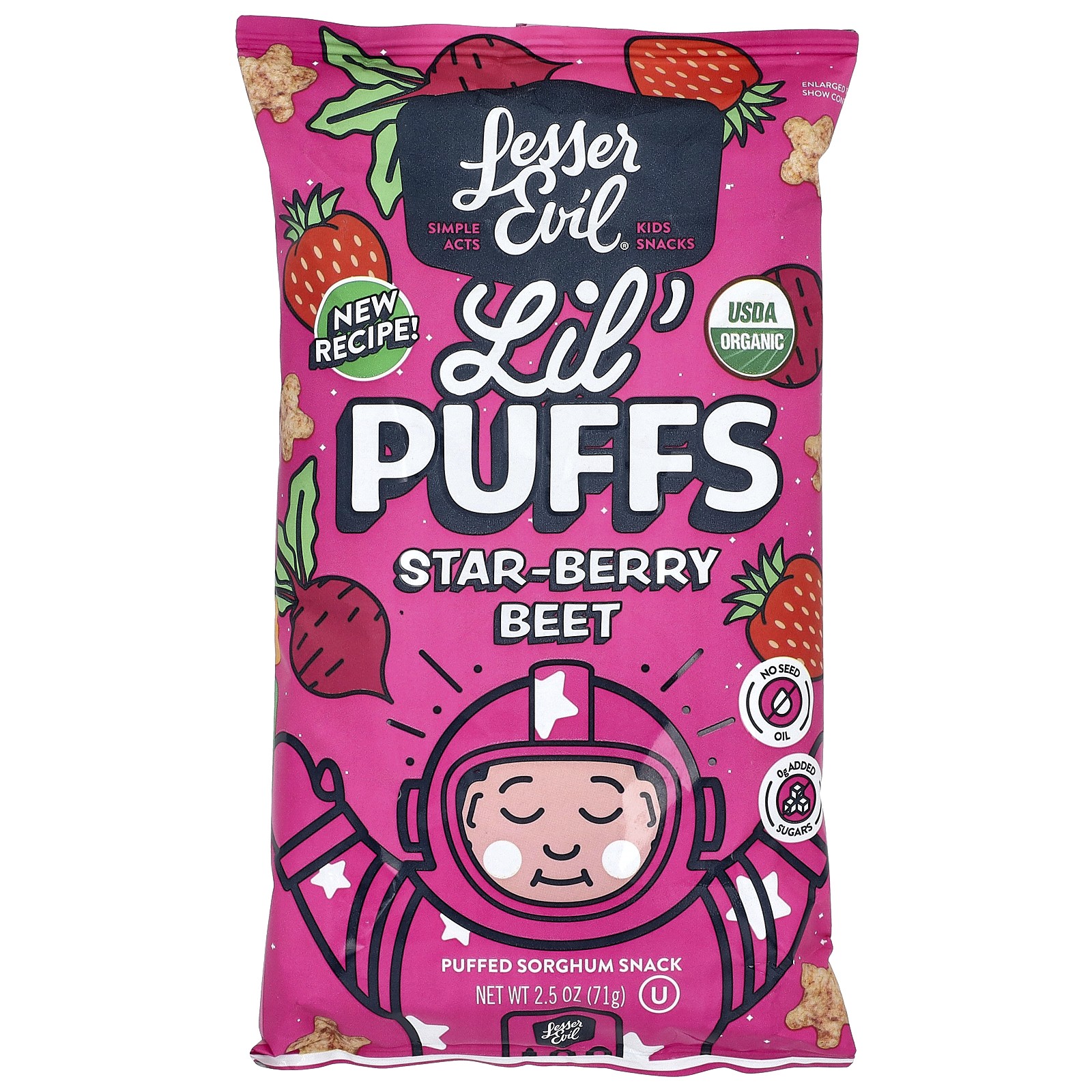 Lil Puffs, свекла со звездчатыми ягодами, 2,5 унции (71 г)