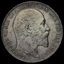 1902 Edward VII Silver Crown, UNC