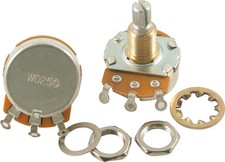 Alpha Potentiometer 250 kohm - Audio Taper - Split Shaft - Standard Bushing ...