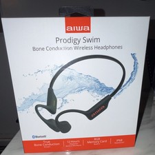 Aiwa Prodigy Swim Bone Conduction Wireless Bluetooth Waterproof Headphones Black