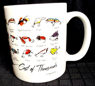 Linyi -  Cast  of Thousands  Fishing Lure Mug - Peggy Murray