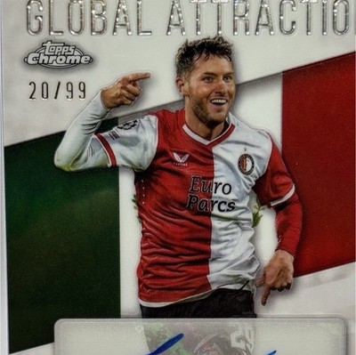 Topps UEFA Club Competitions Santiago Giménez Feyenoord Auto /99 #GAA-SG