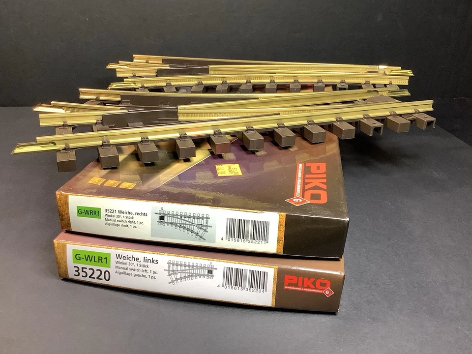 Piko G Scale Two  Manual Switches R&L 35220,35221 OB,Instruction,LN - Image 2 of 4