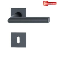 Rosettengarnitur E1400Z/848NS Hoppe Quadratische Flachrosetten Schwarz Matt