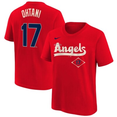 New Men's 2XL NIKE MLB Los Angeles Angels Ohtani #17 City Connect