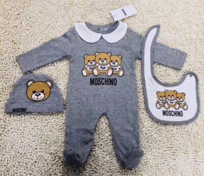 Moschino Neonato Body Neonato Invernale Moschino Tutina Cappellino