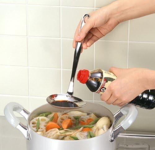 YOSHIKAWA ladle Stainless Steel Silver 25cm 4269071 With scale Made in Japan NEW - Picture 3 of 5
