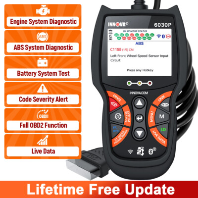 INNOVA 6030P ABS Check Engine Battery Test OBD2 Scanner Diagnostic Code Reader