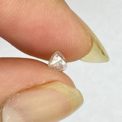 DIAMOND WHITE ROSECUT 0.17TCW NATURAL DIAMOND PEAR DIAMOND UNTREATED DIAMOND