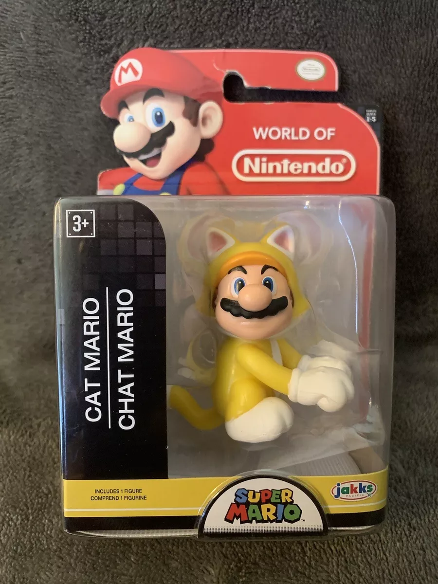 Super Mario Brothers Cat Mario 4 Boxed Action Figure Nintendo