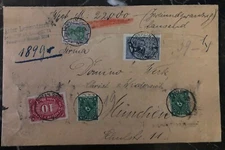 1922 Berlin Germany Early Inflation Rate Cover To Munich Wax Seal
