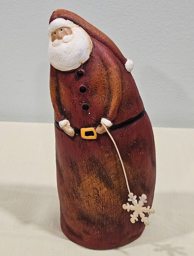 Raz Imports Old World Leaning Red Santa Claus Christmas Figurine 6.75 in Holiday