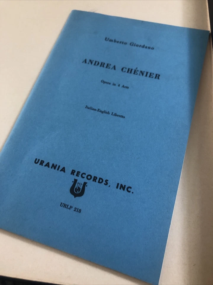 Andrea Chenier 3 Record Box Set By Urania Records   Italy Rare - Image 4 of 4