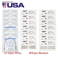 Dental Ortho Brackets Mini Roth MBT Braces /Niti Super Elastic Arch Wires Round